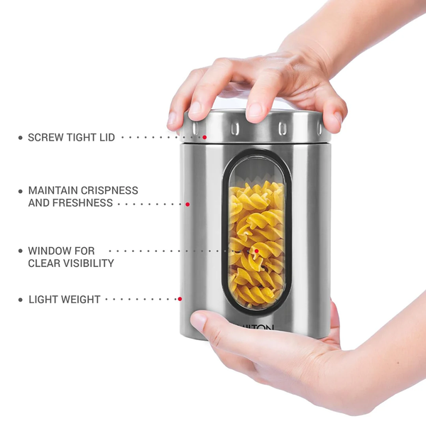 Milton Steel Crispy Storage Jar - Image 3