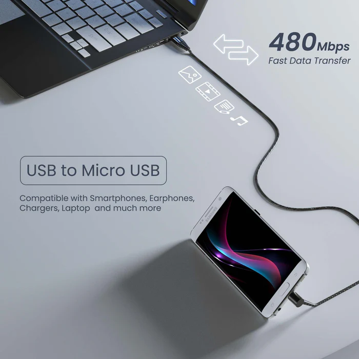 Ambrane Standing Micro USB (Smart Cable) - Image 3