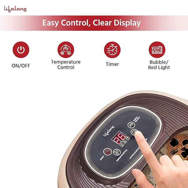 Lifelong 500W Electric Foot Spa Machine with Digital Panel - Image 3