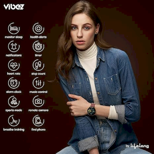Lifelong Premium Luxury Smartwatch for Women with Metal Strap & HD Display - Image 5