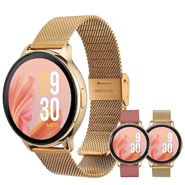 Lifelong Premium Luxury Smartwatch for Women with Metal Strap & HD Display