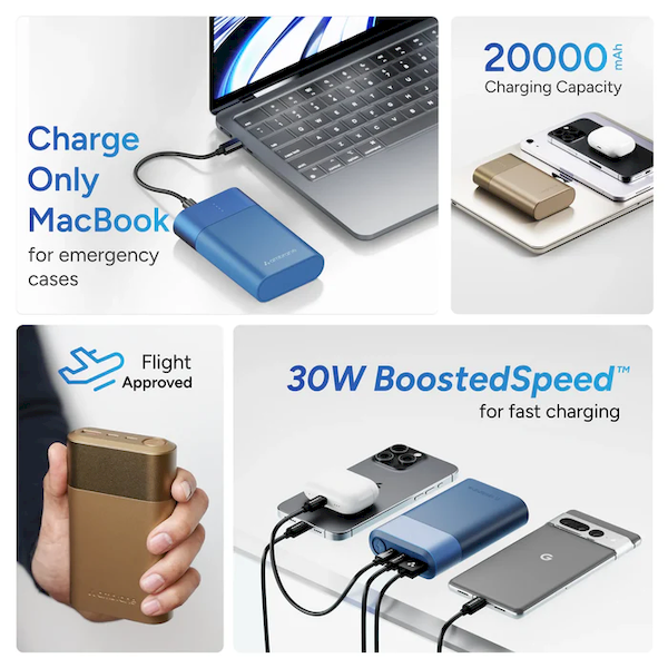 Ambrane Powerlit Duo 30 20000mAh Power-Bank for Mobiles & MacBooks - Image 3