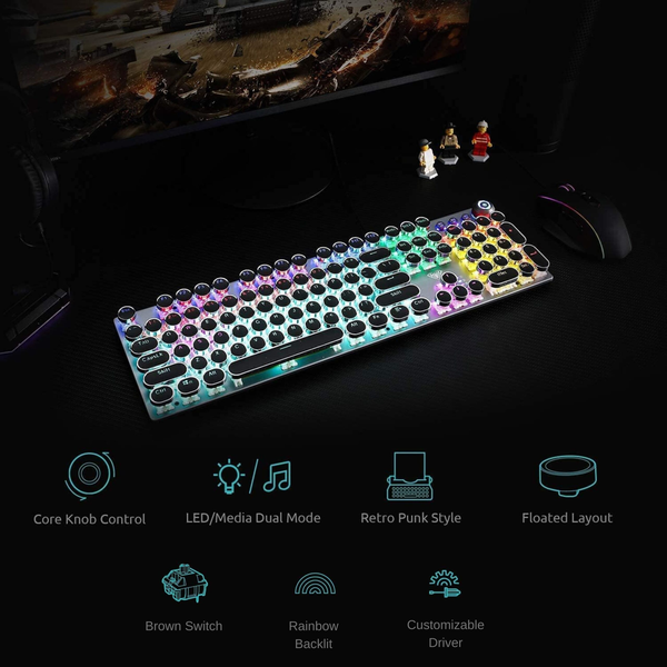 Aula Wired Mechanical Gaming Keyboard Brown Switches – Without Handrest - Image 6