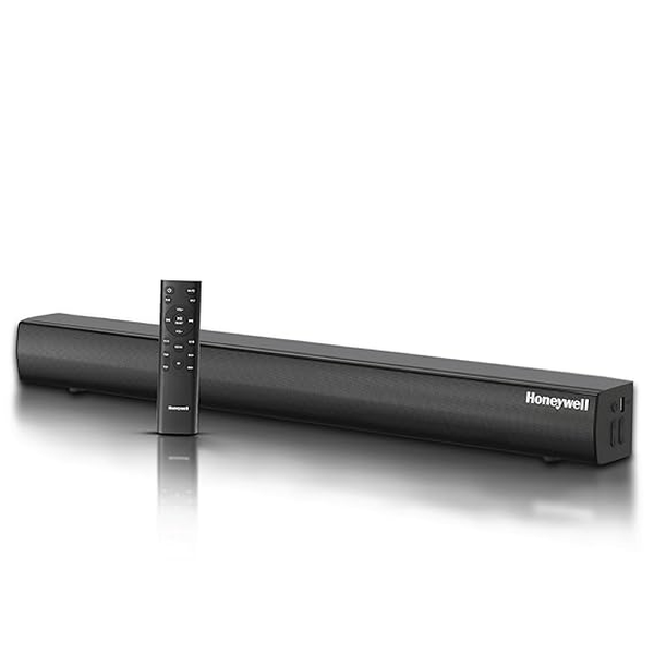 Honeywell New Launch Suono P3000 Soundbar with 80W Stereo Sound, 2.0Ch, Deep Bass, 3 EQ Mode, BT v5.3+EDR,Dual 58 * 90mm Drivers, Input Mode - AUX, USB, HDMI/ARC, Sleek Remote