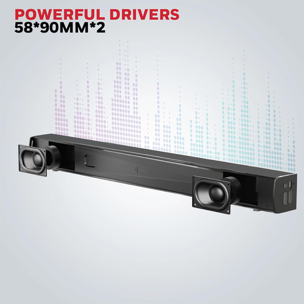 Honeywell New Launch Suono P3000 Soundbar with 80W Stereo Sound, 2.0Ch, Deep Bass, 3 EQ Mode, BT v5.3+EDR,Dual 58 * 90mm Drivers, Input Mode - AUX, USB, HDMI/ARC, Sleek Remote - Image 9